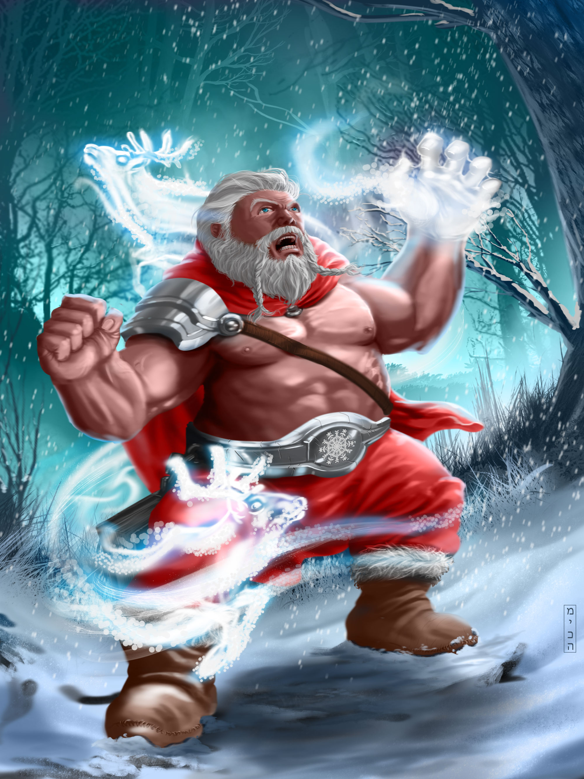 Papai Noel: Ilustração Para Card Games